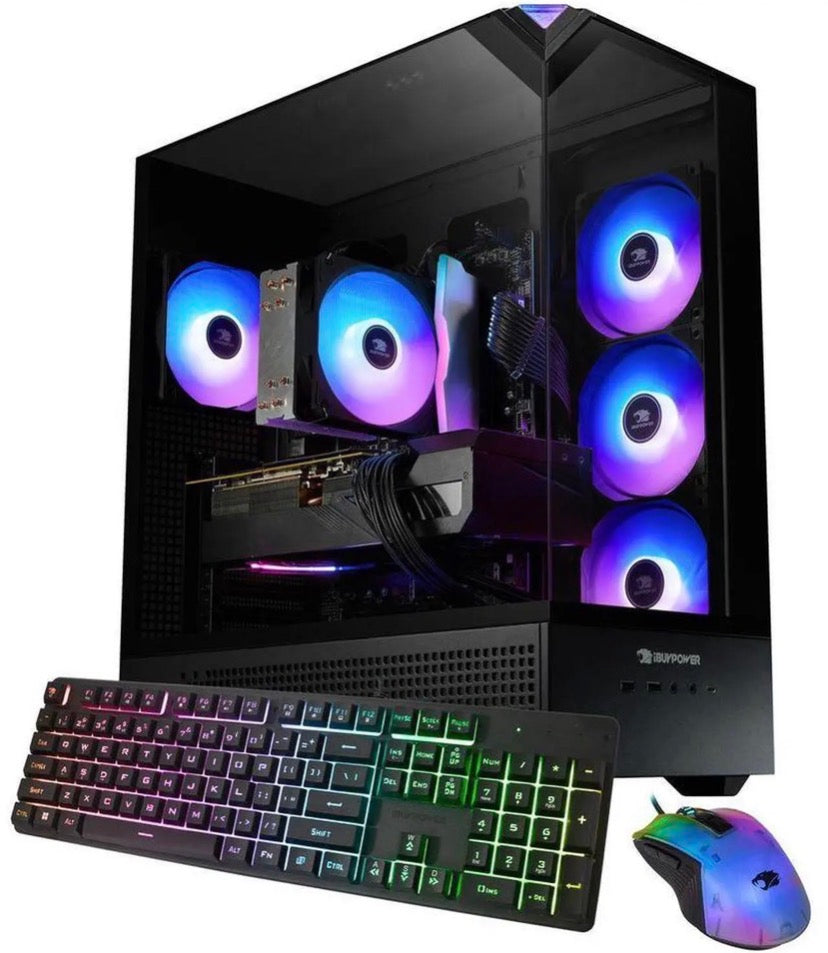 iBUYPOWER Element SE Gaming PC Desktop - AMD Ryzen 5 5500 - NVIDIA GeForce RTX 5060 8GB - 16GB DDR4 - 1TB NVMe SSD