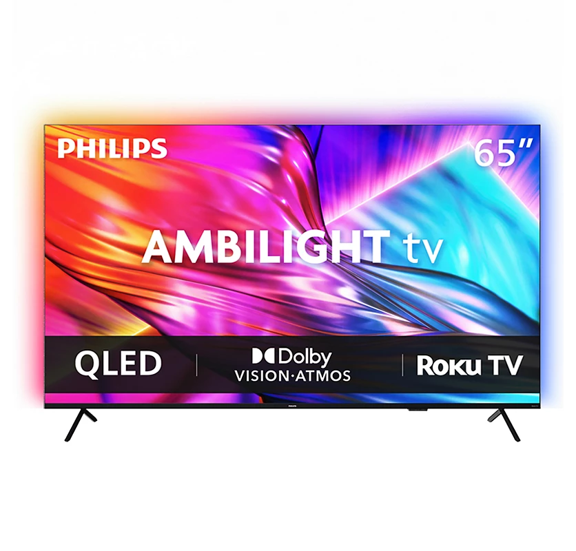 Philips 65" AMBILIGHT TV QLED UHD Roku TV
