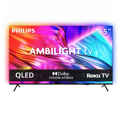 Philips 65" AMBILIGHT TV QLED UHD Roku TV