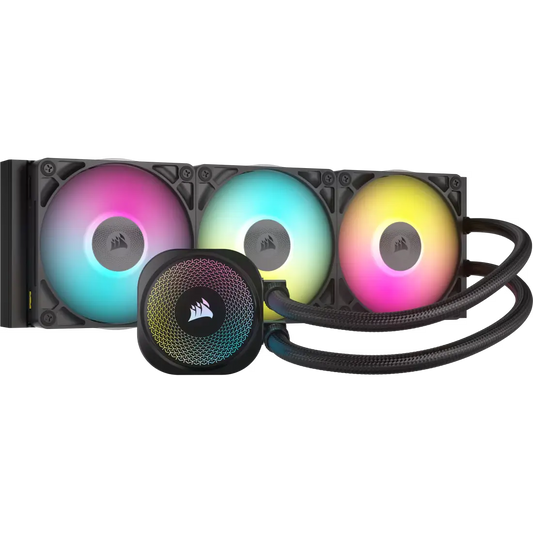 Corsair iCUE LINK TITAN 360 RX RGB AIO sıvı işlemci soğutucu, şık tasarım ve RGB aydınlatma ile bilgisayar soğutma çözümü