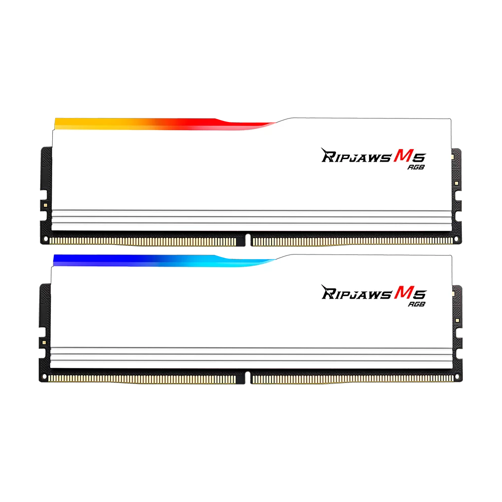 GSKILL 32GB (2x16GB) Ripjaws M5 Beyaz RGB DDR5 6000Mhz CL36 XMP Dual Kit Ram