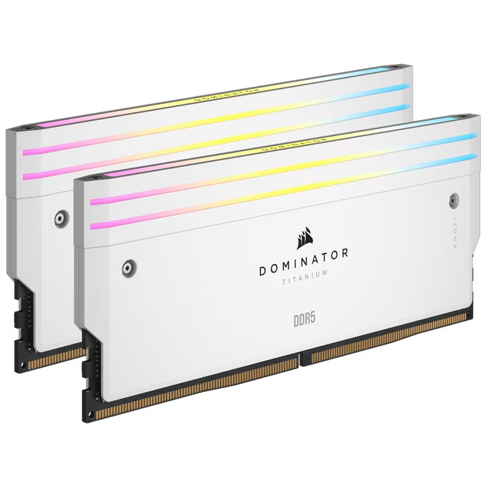 CORSAIR Dominator Titanium 96GB (2x48GB) RGB 6000MHz CL30 EXPO/XMP DDR5 Beyaz Dual Kit Ram
