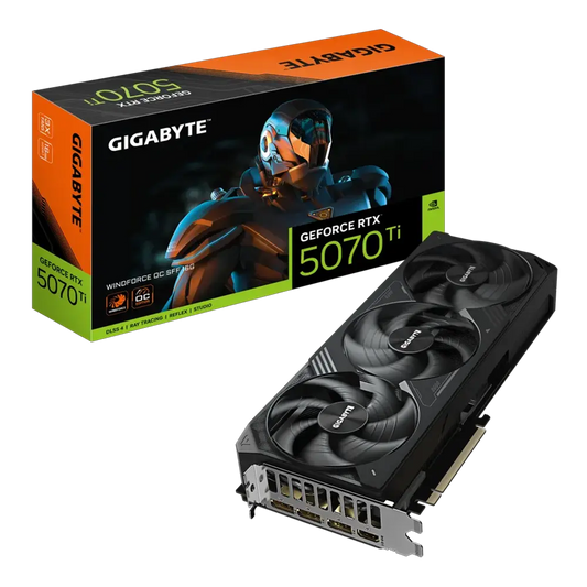 GIGABYTE GeForce RTX 5070 Ti WINDFORCE OC SFF ekran kartı, 16G GDDR7, DLSS 4, 256 bit, yüksek performanslı grafik kartı