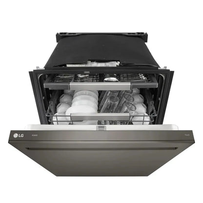 LG 60cm Akıllı FlushFit™ Üst Kontrollü Bulaşık Makinesi (1-Saat Yıkama & Kurutma | QuadWash® Pro | TrueSteam® | Dynamic Heat Dry™ w/AutoVent Dry™)
