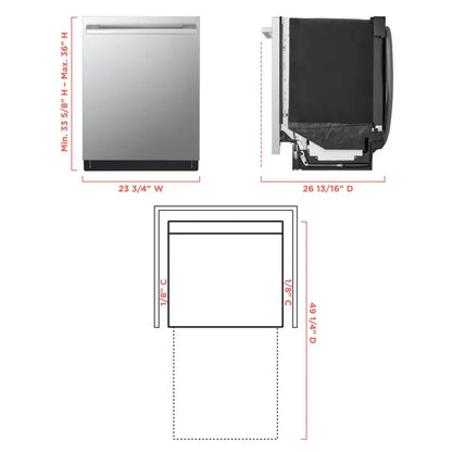 LG STUDIO Akıllı Üst Kontrollü Bulaşık Makinesi (1-Saat Yıkama & Kurutma | QuadWash® Pro | TrueSteam® | Dynamic Heat Dry™