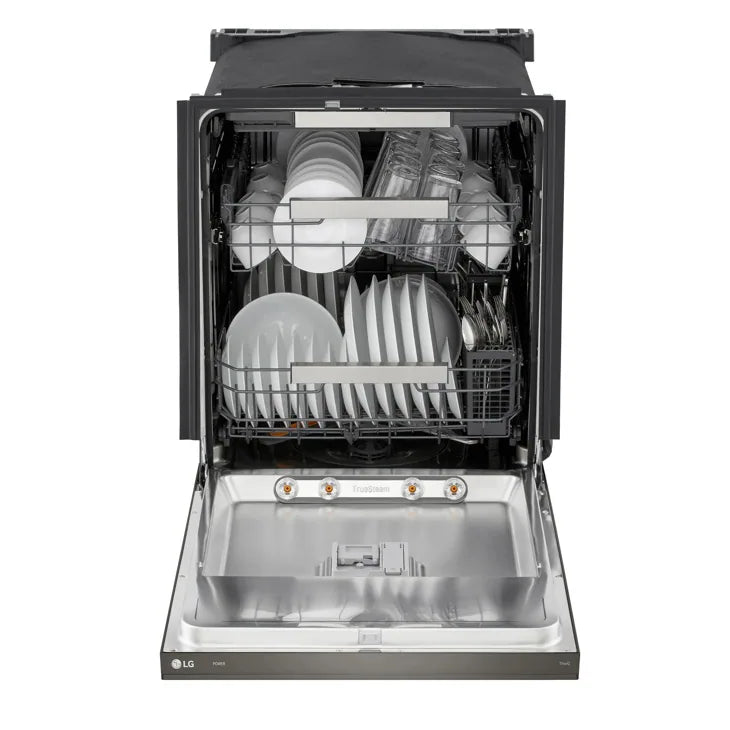 LG 60cm Akıllı FlushFit™ Üst Kontrollü Bulaşık Makinesi (1-Saat Yıkama & Kurutma | QuadWash® Pro | TrueSteam® | Dynamic Heat Dry™ w/AutoVent Dry™)